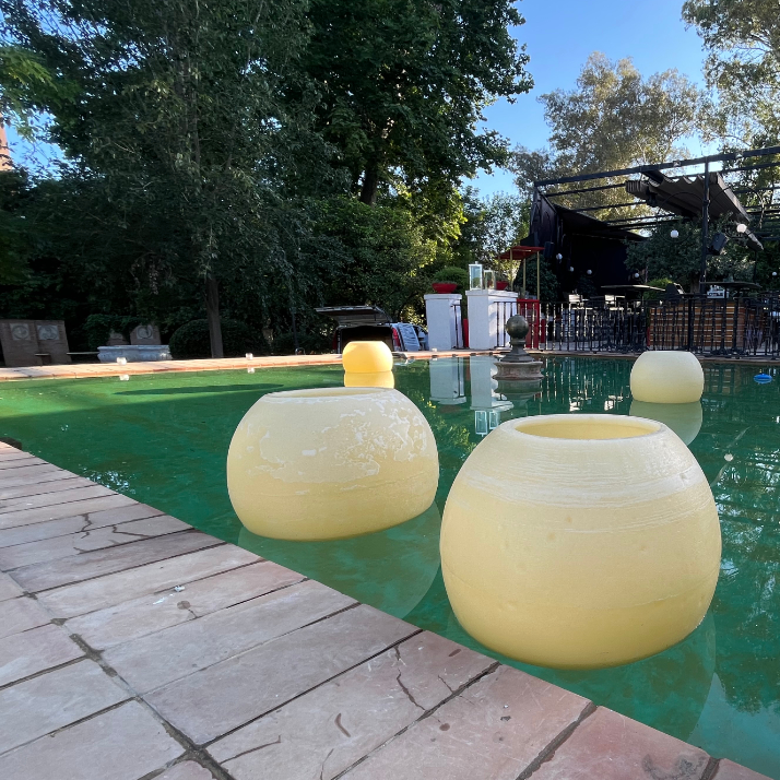 Velas esféricas huecas flotantes Velas huecas esfericas flotantes